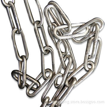 DIN763 Standard Long Link Industrial Chains, Made of AISI304/316 Stainless Steel, Sized 2 to 16mm